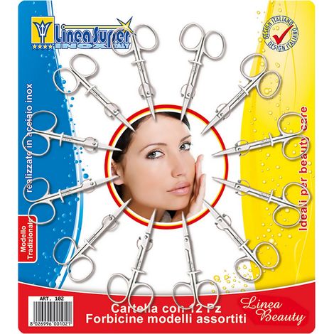 1CF CARTELLA FORBICI MANICURE cf. 12 pz