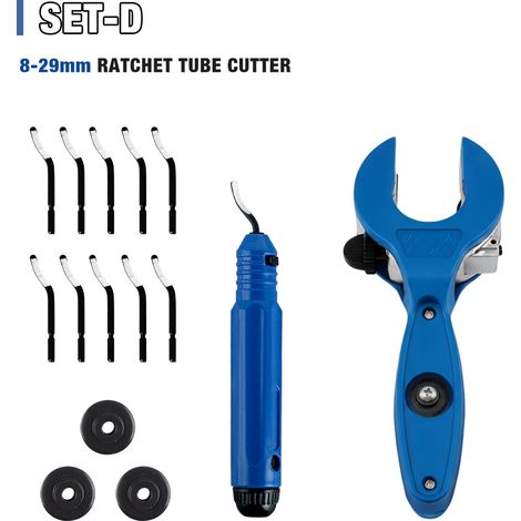 Coupe-tubes à cliquet pour tuyaux de climatisation en cuivre de 8 à 29 mm, tuyaux en aluminium et tuyaux à paroi mince  coupe-tubes haute vitesse à roulement.