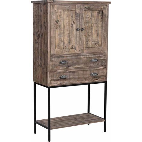 Armario de madera marrón 81x40x152h cm (1/5)