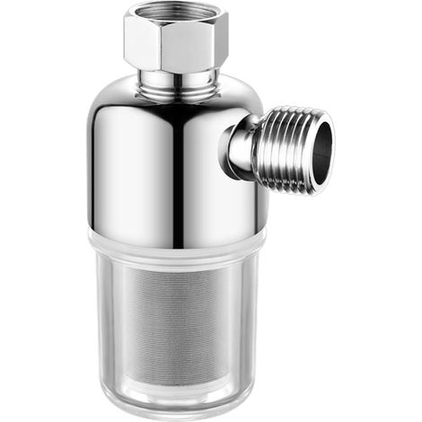 Filtre pour lave-linge Préfiltre en acier inoxydable Filtre à eau chaude multifonction, filtre étanche pour chauffe-eau, accessoires de cuisine réutilisables en acier inoxydable (1/5)