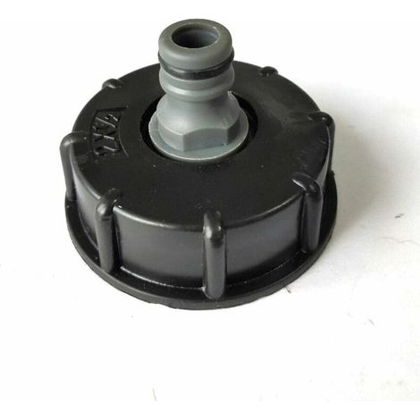 Adaptateur de réservoir IBC en plastique S60X6 - Bouchon fileté grossier vers 1,27 cm - Adaptateur de robinet pour vanne de tonne IBC