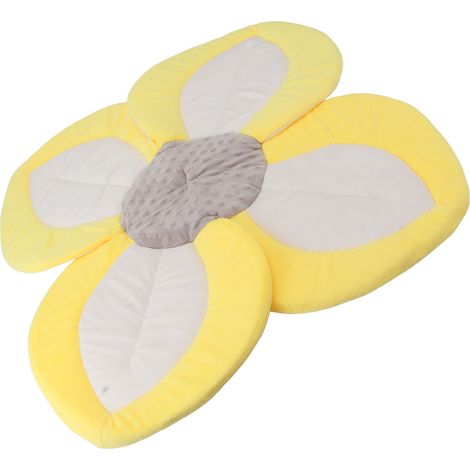 Tapis de bain bébé fleuri, 4 pétales en peluche, support doux, coussin de baignoire pour nourrisson et nouveau-né, type 1 (1/5)