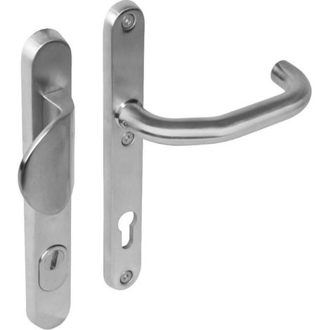Ferrures de porte d’entrée Vurano Protection de traction du noyau 92 mm ovale en acier inoxydable - 0035.398049 (1/2)