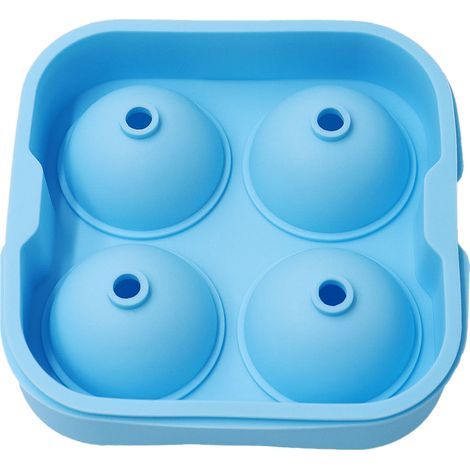 2 Eiswürfelformen, runde Kugeln, flexibles Silikon, für Whisky, Eiskaffee, Eis am Stiel, Küchenhelfer (1/5)