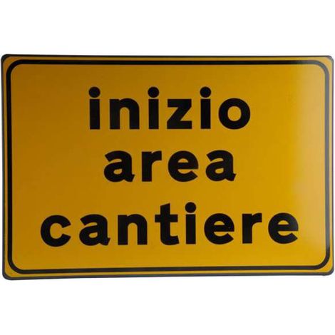 Cartello Stradale Inizio Area Cantiere 60X40 3G (1/2)