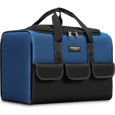 Sac à outils grande capacité 44 x 24 x 30 cm – Charge maximale 12 kg – Multiples poches pour rangement organisé – Pour électriciens et menuisiers (1/5)