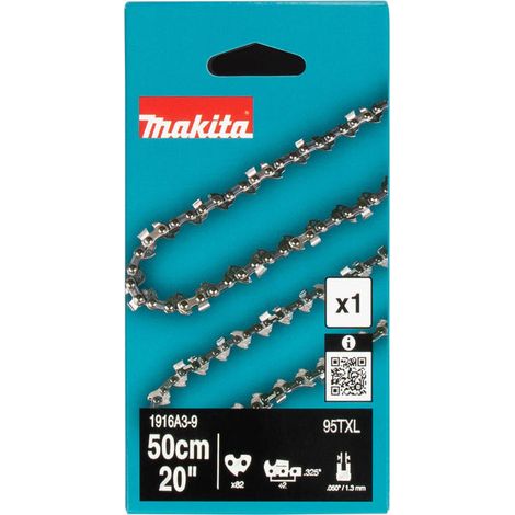 Makita 1916A3-9 Catena per Sega 0,325'' 0,050'' 82 Maglie 50 cm colore Nero