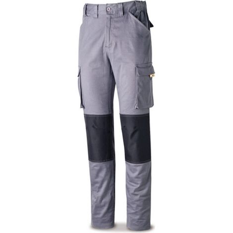 BRAND Pantaloni “Stretch” Labor Protection con rinforzo Taglia 50 in cotone ed elastan in grigio e nero 588-PSTRG5