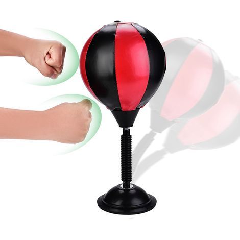 Ballon de frappe PU de bureau pour adultes - Jeu de boxe anti-stress, entraînement sportif et ballon de vitesse (1/5)