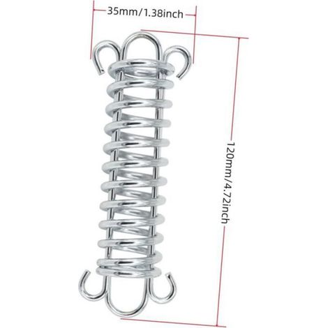Ressort en Acier pour Auvent Boucles à Ressort pour Tente Tendeur de Corde de Tente D'auvent Convient pour l'escalade 4 Pièces (1/4)