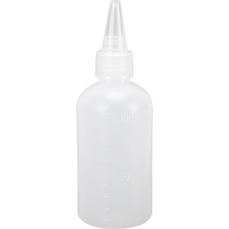 Lot de 60 flacons vides en plastique semi-transparents de 100 ml, souples, pour condiments, peintures aérographe, cosmétiques, shampoings, huiles de massage. (1/5)