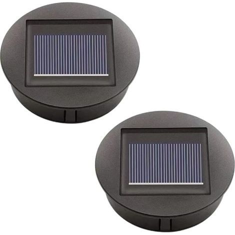 Set di 2 luci solari di ricambio con LED - Pannello solare - Copertura di ricambio - Per illuminazione esterna - Per decorazione da giardino (1/4)