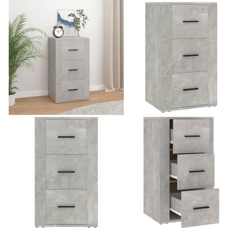 Sideboard Betongrau 40x33x70 cm Holzwerkstoff - Schreibtisch - Regal - Wohnzimmermöbel - Sideboard - Holzmöbel - Home & Living (1/5)