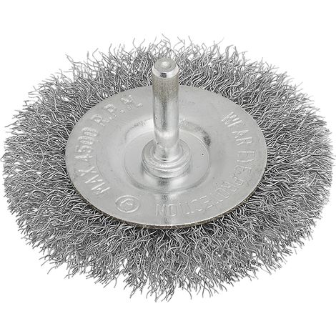 SPAZZOLA CIRCOLARE CON GAMBO  INOX 100 MM