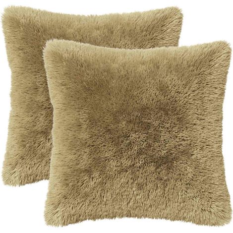 Federa 2 pcs HEERLEN Verde chiaro 30 x 30 cm Fleece PV vidaXL (1/5)