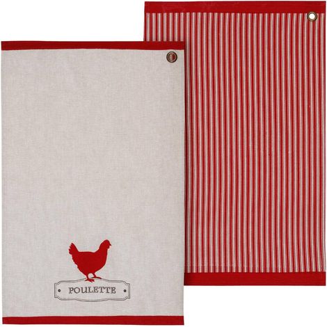 Set di 2 strofinacci in cotone multicolore 45x70cm - Atmosphera créateur d'intérieur (1/5)