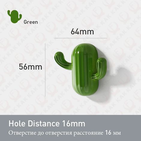 (Ensemble de 4 pièces) Patères murales décoratives en forme de cactus, idéales pour les chambres d'enfants, permettant d'accrocher manteaux, sacs et chapeaux.