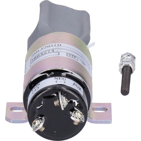 Électrovanne d'arrêt de carburant pour moteur d'excavatrice, accessoires d'arrêt moteur, 24 V CC TOSD-03-046 (1/5)