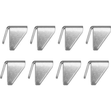 Lot de 8 clips de support d'étagère en métal - Clips de support d'étagère amovibles - Compatibles avec les armoires de garage Husky (10 mm) (1/5)