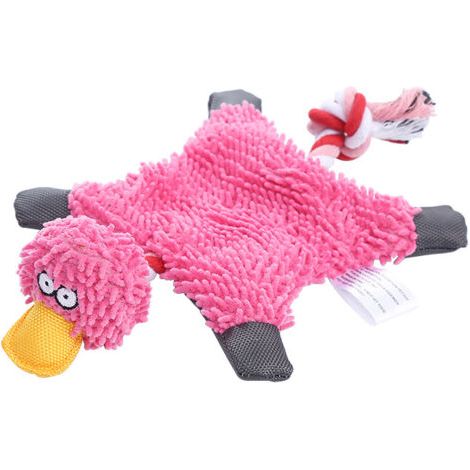 BUNTHAUS Jouet couineur pour chiens de petite à moyenne taille, livré avec couineurs, papier crépon, ficelle pour rendre les jouets en peluche plus interactifs et amusants(rose rouge) (1/5)