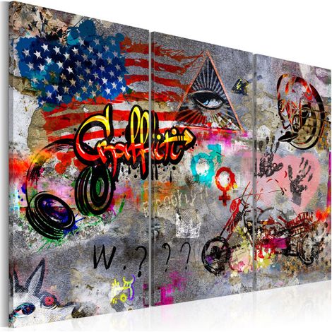 Tableau Imprimé "American Graffiti" 80 x 120 cm (1/2)