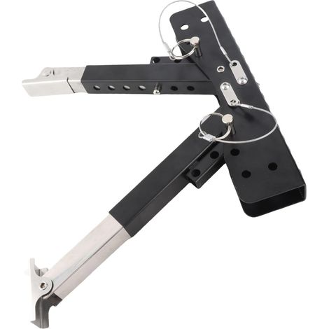 Stabilisateur de Marche Pliant, Support de Marche en Acier Inoxydable avec Coussinet en Caoutchouc Antidérapant et Réglage de la Hauteur de 2,8 à 11,4 Pouces, pour Remorque de Voyage à (1/5)