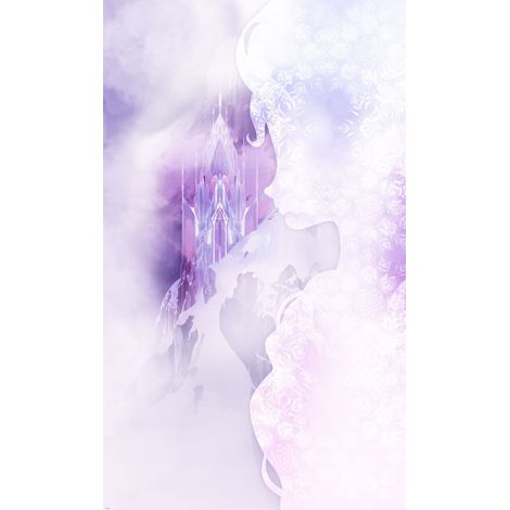 Poster géant intissé silhouette Elsa La Reine des Neiges Disney 120x200cm (1/3)