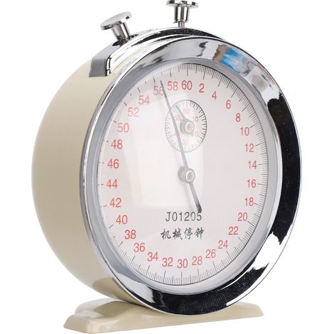 Chronomètre mécanique manuel à cadran rond, précision 0,2 s, compteur 60 secondes pour expériences physiques, course, cyclisme J01205 (1/5)