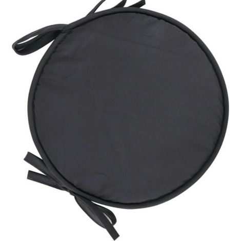 Juego de 4 cojines redondos para asiento, cojines redondos para silla, cojines gris oscuro para mesa de comedor, jardín, oficina en casa y cocina. (1/4)