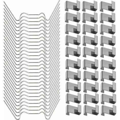 Pinces de serrage pour vitrage de serre, pinces de serrage pour vitrage de serre en acier inoxydable (1/5)