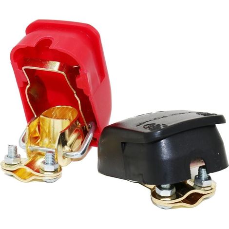 Quick Release Battery Clamps, Quick Connect Battery Clamps for Cars, Trucks, Boats - Red and Black (1/5)