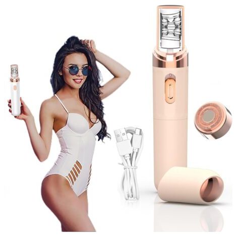 2026 Epilsmooth Pro, Epilsmooth Facial Epilator, 7-in-1 Painless Body Shaver, USB Rechargeable with Built-in LED Light, Suitable for Face, Body, Legs and Underarms (Pink) (1/5)