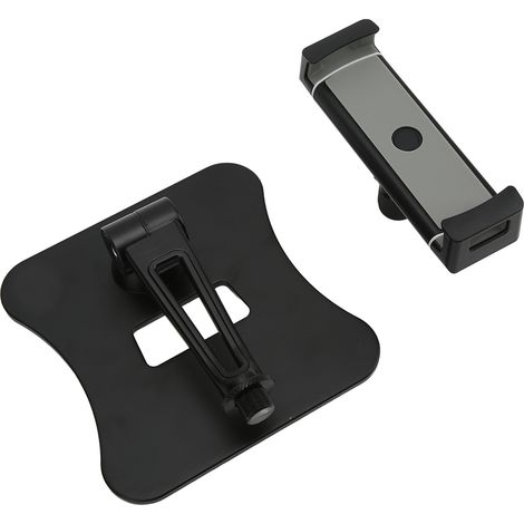 Support de tablette en aluminium pliable et pivotant à 360°, fixation pour téléphone et tablette sur table de bureau, pour la cuisine, la table de chevet ou le bureau. (1/5)