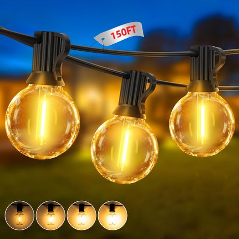 Guirlande Lumineuse Guinguette Extérieur LED 20M/65.5FT Ampoules G40 Exterieure Lumiere Jardin IP44 Imperméable Guirlandes Terrasse Lumineuses Connectable Pergola Balcon Mariage Extérieur Décoration (1/5)