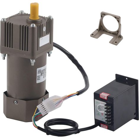 Moteur à Engrenages AC Moteur Asynchrone Monophasé 220V 90W Vitesse Réglable Décélération (20K) (1/5)