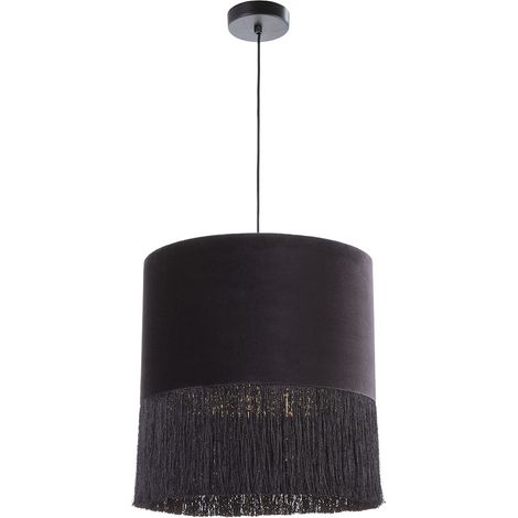 Plafonnier 40x40x43 Velours Noir (1/3)