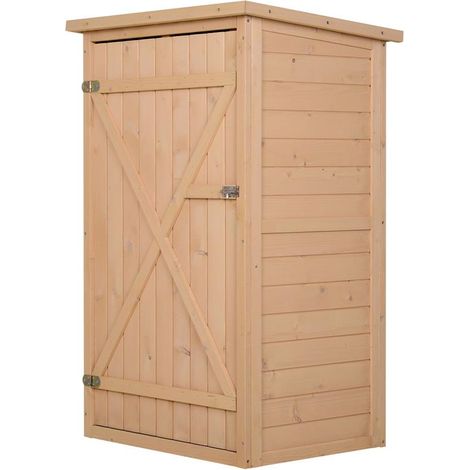 CAPANNO PORTA ATTREZZI DA ESTERNO IN LEGNO DI ABETE 75 X 56 X 115 CM (1/5)