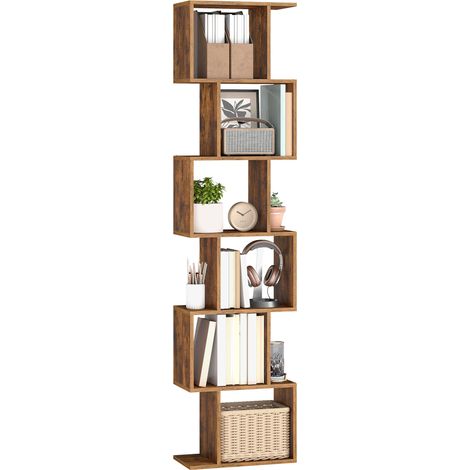 Bibliothèque, Étagère à 6 Niveaux, Meuble de Rangement (1/5)