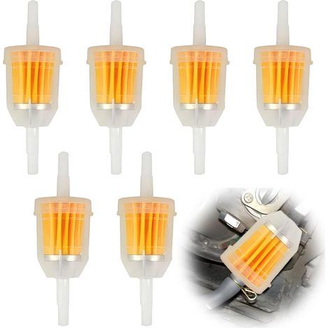 6 Pièces FiltreAEssence,FiltreEssence,Filtres À Essence En Ligne,Filtre Essence Moto,Filtres À Carburan,Pour Scooter,Filtre À Essence Universel À Vitesse,Moto,Générateur,Tondeuse À Gazon, Auto (1/5)