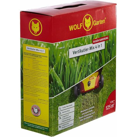 Wolf garten zestaw do regeneracji trawnika 125 m2 4w1 v-mix 125