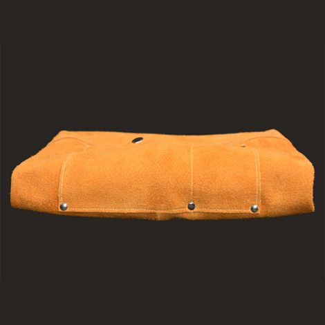 Tablier de Protection de Soudage CLOVERWELD ZM-205V cuir épais jaune 90x60cm (1/5)