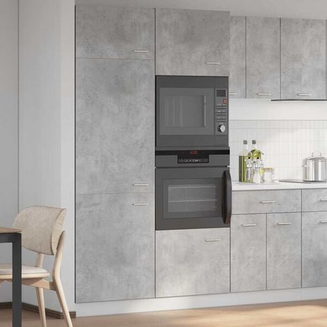Armoire Réfrigérée Industrielle 60x57x207 cm - Meuble de Rangement à Béton Gris pour Cuisine Professionnelle, Bois d'Ingénierie Robuste (1/5)