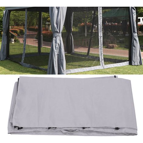 [Flancs de Remplacement Canopy] Heavy Duty Tent Sidewalls UV50+ Imperméable Toile pour Patio Jardin Gris 3m X 4m (1/4)