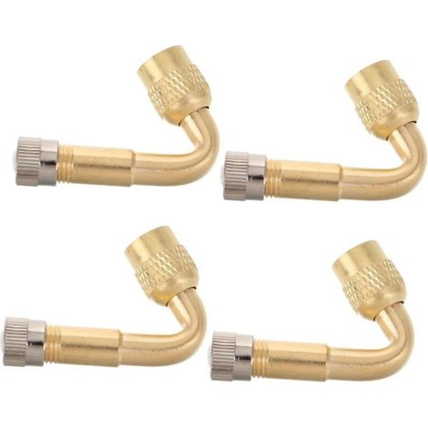 4 pièces Rallonge de Valve Pneu Voiture Tiges Extension Robustes pour Gonflage Facile Compatibles Voitures Motos Vélos et Remorques (1/5)