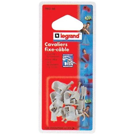CAVALIERS SOUPLES MULTIFIX FIXE-CÂBLES X 20 CÂBLE Ø14-20 GRIS LEGRAND 098368