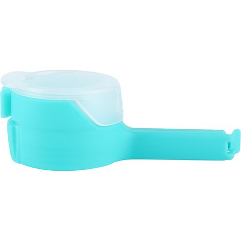 Clip pour sac de conservation alimentaire portable, accessoire de cuisine bleu pour les voyages et les collations. (1/5)