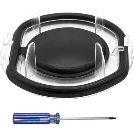 Pair Couvercle de Réservoir à Poussière avec Sealing Ring, Accessoire pour Dyson, Couvercles de Rechange avec Tournevis, Couvercle Poubelle pour Dyson V6 DC58 DC59 DC61 DC62 DC72 DC74 (1/4)