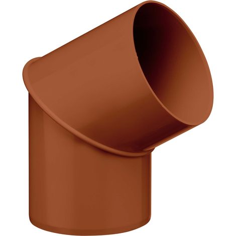 INEFA Regenrohrbogen 60 Grad für Fallrohr, PVC Verbindungsstück Dachrinnenzubehör, einfache Montage, Made in Germany - DN85 / 85mm Braun
