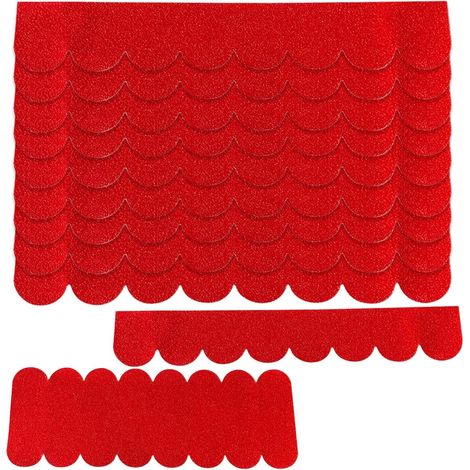 53 Bardeaux de toit, auto-adhésifs, imperméables, rouges, pour nichoirs, clapiers, niches