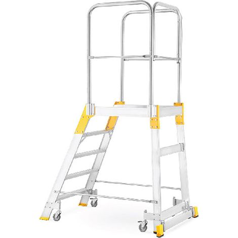 Piattaforma con ruote 5 gradini - altezza masssima di lavoro 3.04m - 9505R